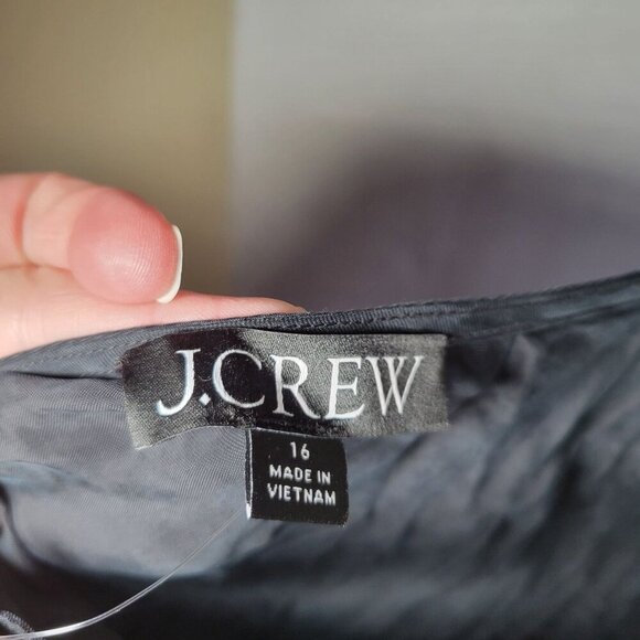 J.Crew Women Classic Elegant Black Sleeveless Adjustable Slip Dress Size 16 - Picture 2 of 9